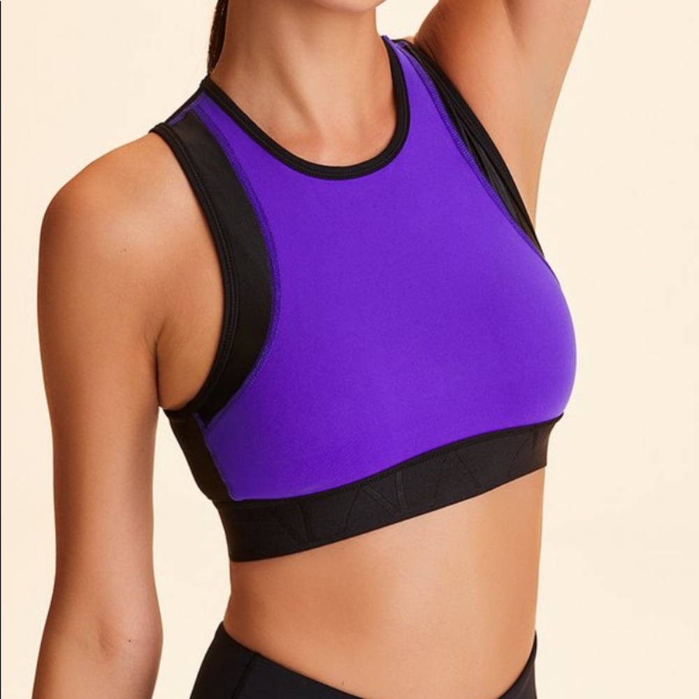 ALALA purple sports bra mesh back XS